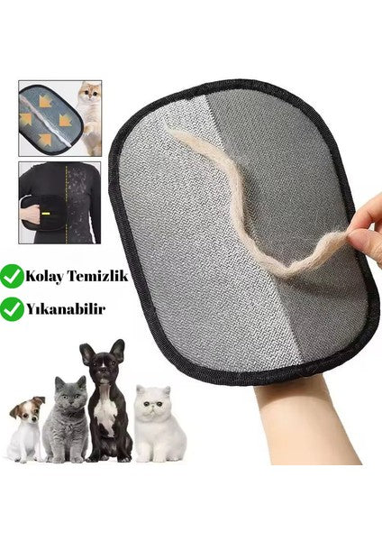 Patiboo Yıkanabilir Statik Kedi & Köpek Tüy Toplama Eldiveni (24x16.5 cm)
