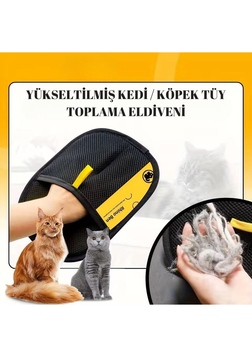 Patiboo Yıkanabilir Statik Kedi & Köpek Tüy Toplama Eldiveni (24x16.5 cm)
