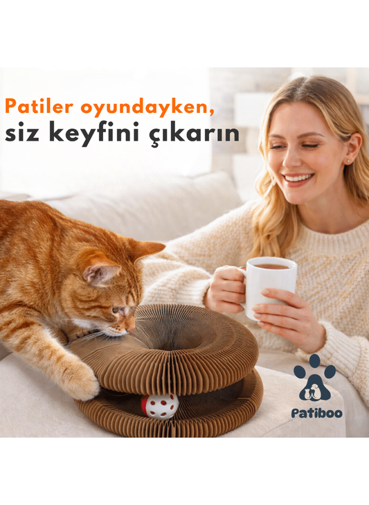 🐾 Patiboo™ Akıllı Tırmalama ve Oyun Yatağı